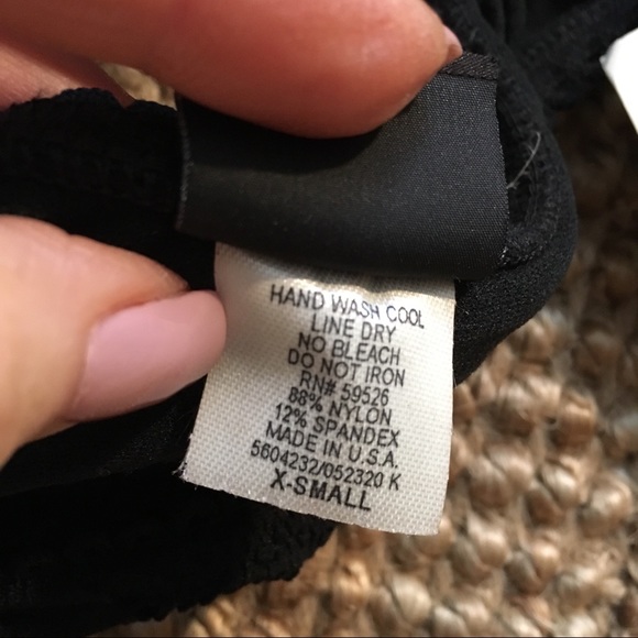 NWT BEBE BLACK EYELET-LOOK 2-PC BIKINI - Picture 7 of 10